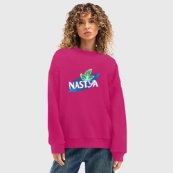 Женский свитшот oversize без начеса хлопок Nestea Настя - фото 2