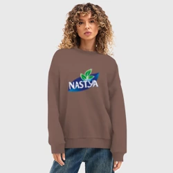 Женский свитшот oversize без начеса хлопок Nestea Настя - фото 2