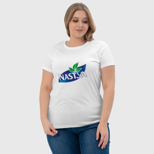 Женская футболка хлопок Nestea Настя, цвет белый - фото 6