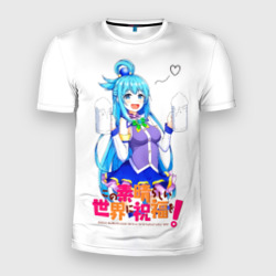 Мужская футболка 3D Slim Аква - Konosuba