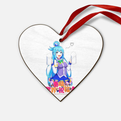 Деревянная игрушка Сердце Аква - Konosuba