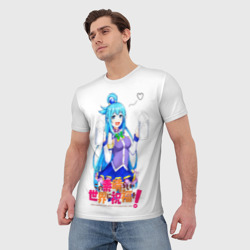 Мужская футболка 3D Аква - Konosuba - фото 2
