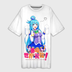 Платье-футболка 3D Аква - Konosuba