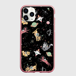 Чехол для iPhone 11 Pro Max матовый Космические коты