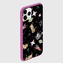 Чехол для iPhone 11 Pro матовый Космические коты - фото 2