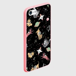 Чехол для iPhone 5/5S матовый Космические коты - фото 2