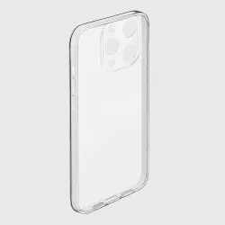 Чехол для iPhone 15 Pro силиконовый с защитой камеры Космические коты