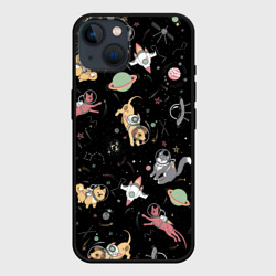 Чехол для iPhone 14 Космические коты