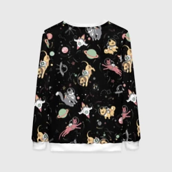 Женский свитшот 3D Космические коты