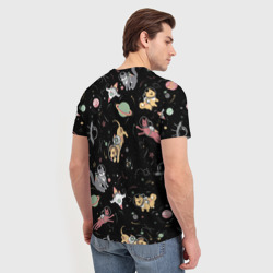 Мужская футболка 3D Космические коты - фото 2