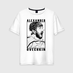 Женская футболка хлопок Oversize Александр Овечкин Alexander Ovechkin