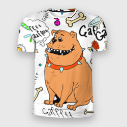 Мужская футболка 3D Slim Рисунок собаки