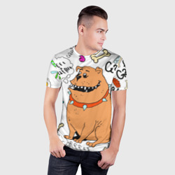 Мужская футболка 3D Slim Рисунок собаки - фото 2