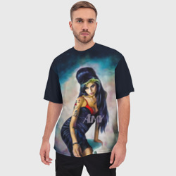 Мужская футболка oversize 3D Amy Jade Winehouse - фото 2