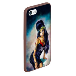 Чехол для iPhone 5/5S матовый Amy Jade Winehouse - фото 2