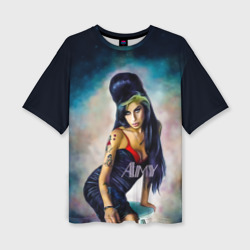 Женская футболка oversize 3D Amy Jade Winehouse