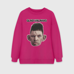 Женский свитшот oversize без начеса хлопок Дед лицо