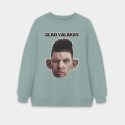 Женский свитшот oversize без начеса хлопок Дед лицо