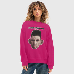 Женский свитшот oversize без начеса хлопок Дед лицо - фото 2