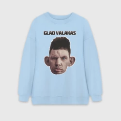 Женский свитшот oversize без начеса хлопок Дед лицо