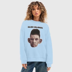 Женский свитшот oversize без начеса хлопок Дед лицо - фото 2