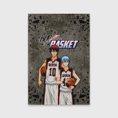 Обложка для паспорта матовая кожа Kuroko no Basket, Kagami Taiga Kuroko Tetsuya, цвет синий