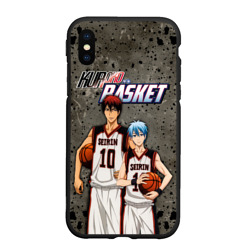 Чехол для iPhone XS Max матовый Kuroko no Basket, Kagami Taiga Kuroko Tetsuya