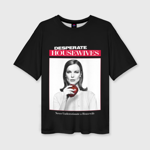 Женская футболка оверсайз с принтом Desperate Housewives Marcia Cross, вид спереди №1