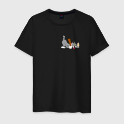 Мужская футболка хлопок Tom catches Jerry