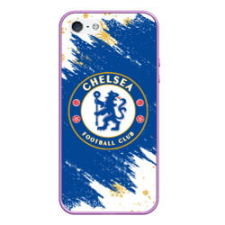 Чехол для iPhone 5/5S матовый Новогодний Челси, chelsea новый год