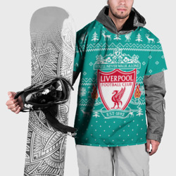 Накидка на куртку 3D Новогодний свитер Liverpool