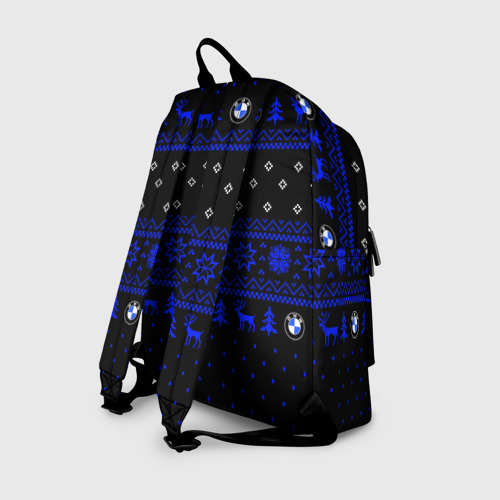 Рюкзак 3D Новогодний свитер БМВ черно синий - фото 2