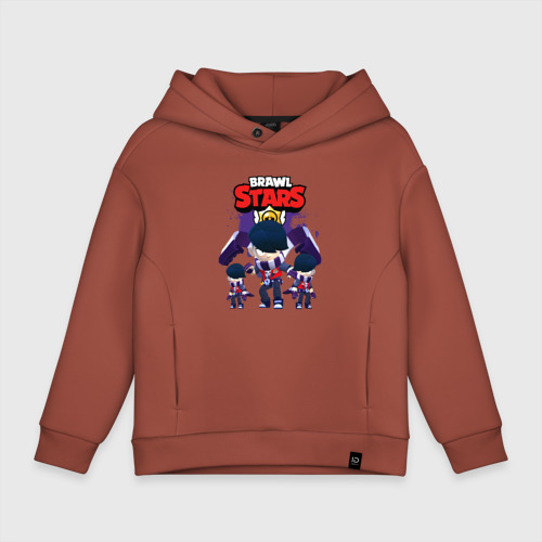 Детское худи Oversize хлопок Edgar epic hero Brawl Stars, цвет кирпичный