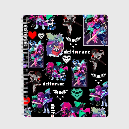 Тетрадь Deltarune pattern art Герои Дельтарун