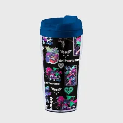 Термокружка-непроливайка Deltarune pattern art Герои Дельтарун