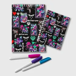 Блокнот Deltarune pattern art Герои Дельтарун