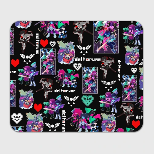 Прямоугольный коврик для мышки Deltarune pattern art Герои Дельтарун
