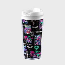 Термокружка-непроливайка Deltarune pattern art Герои Дельтарун