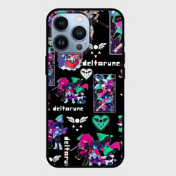 Чехол для iPhone 13 Pro Deltarune pattern art Герои Дельтарун