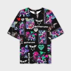 Мужская футболка oversize 3D Deltarune pattern art Герои Дельтарун