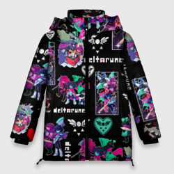 Женская зимняя куртка Oversize Deltarune pattern art Герои Дельтарун