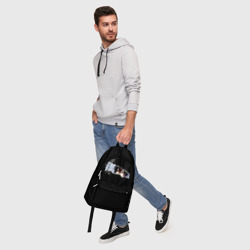 Рюкзак с принтом Диабло - Мое перерождении в слизь для любого человека, вид спереди №5. Цвет основы: белый