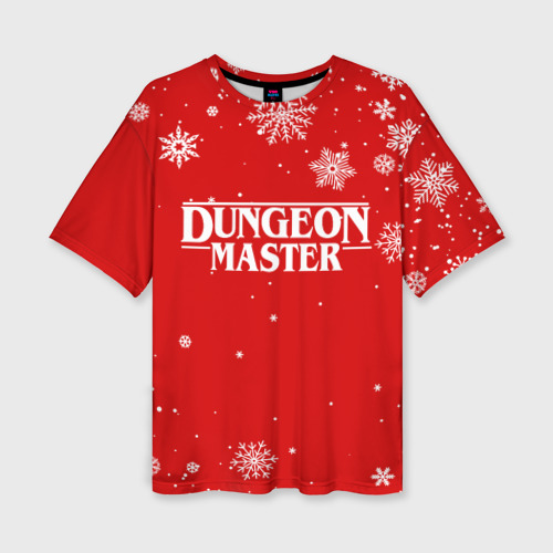 Женская футболка oversize 3D Гачимучи dungeon master новогодний, цвет 3D печать