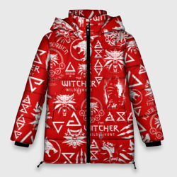 Женская зимняя куртка Oversize The Witcher logobombing логотипы Ведьмака