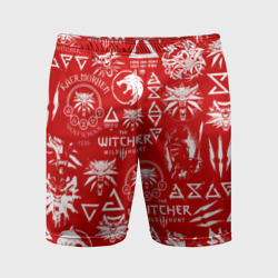 Мужские шорты спортивные The Witcher logobombing логотипы Ведьмака