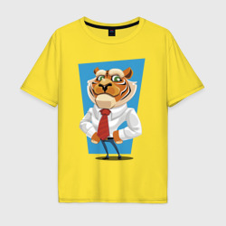 Мужская футболка хлопок Oversize Tiger - boss