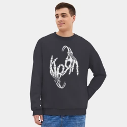 Мужской свитшот oversize без начеса хлопок Korn КоРн - фото 2