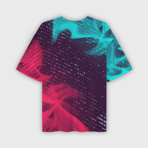 Мужская футболка oversize 3D Stray + Огонь, цвет 3D печать - фото 2