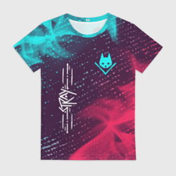 Женская футболка 3D Stray + Огонь