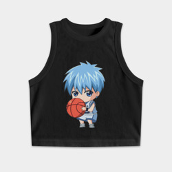 Женская укороченная майка-топ хлопок Чиби Тецуя Куроко
